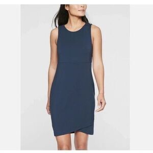 Athleta Meteor Navy Blue La Palma Dress, On Fire SIZE M #210924 N0324